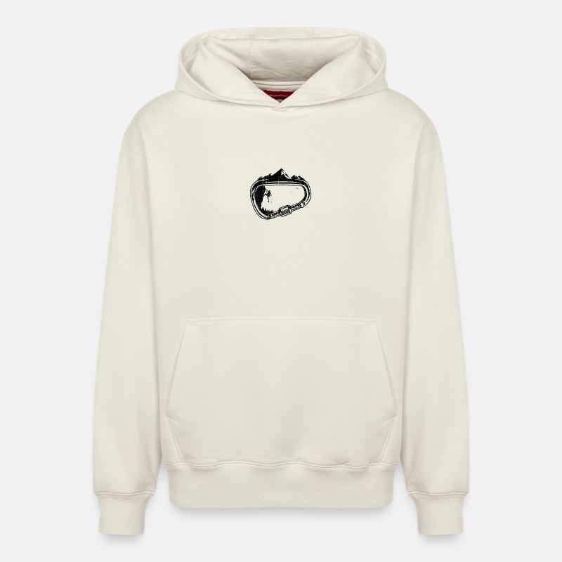 Pics du mousqueton - Sweat à capuche unisexe décontracté en coton biologique – de SPREAD - blanc cassé