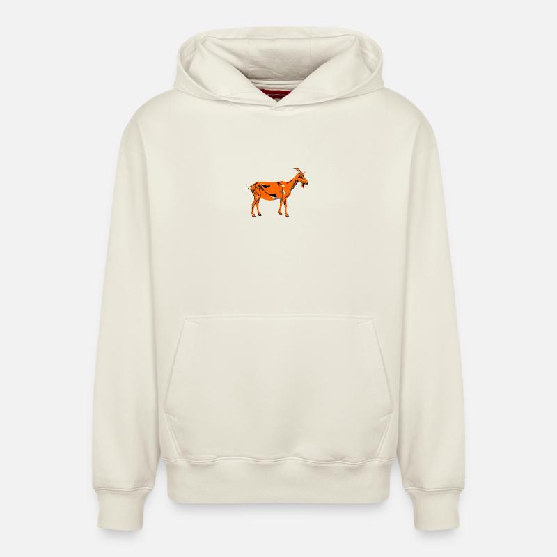 Chèvre de la Saint-Patrick - Sweat à capuche unisexe décontracté en coton biologique – de SPREAD - blanc cassé
