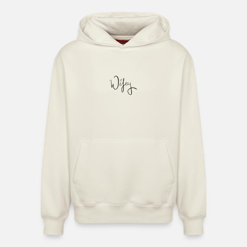 Bourgeoise - Sweat à capuche unisexe décontracté en coton biologique – de SPREAD - blanc cassé