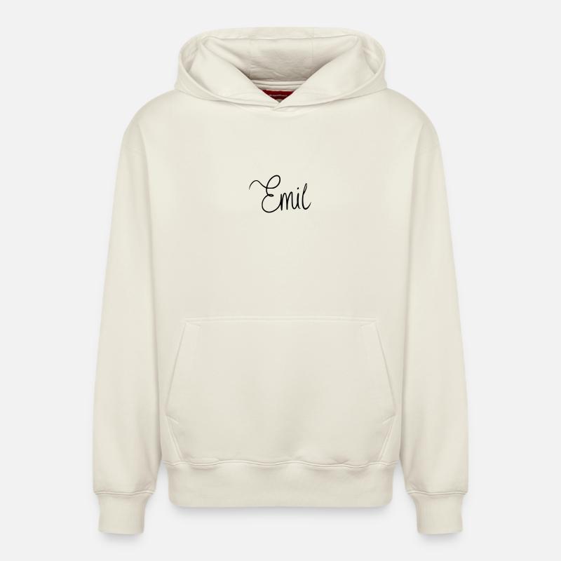 Emil - Sweat à capuche unisexe décontracté en coton biologique – de SPREAD - blanc cassé