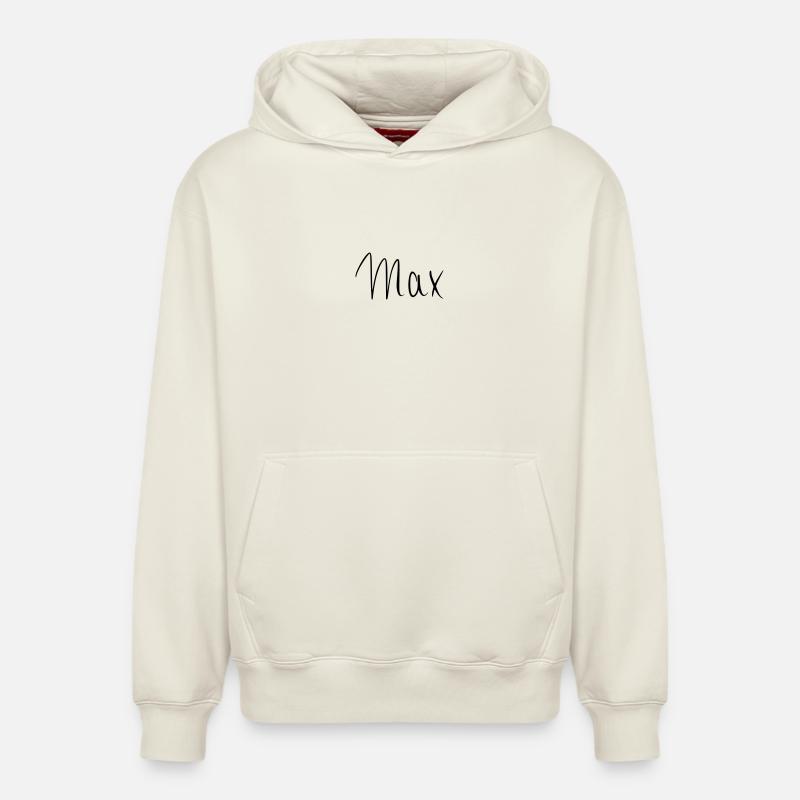 Max - Sweat à capuche unisexe décontracté en coton biologique – de SPREAD - blanc cassé