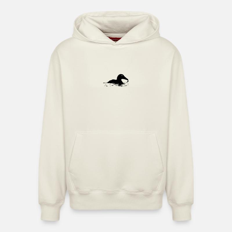 HGWild - Eiderente avec crabe - Sweat à capuche unisexe décontracté en coton biologique – de SPREAD - blanc cassé