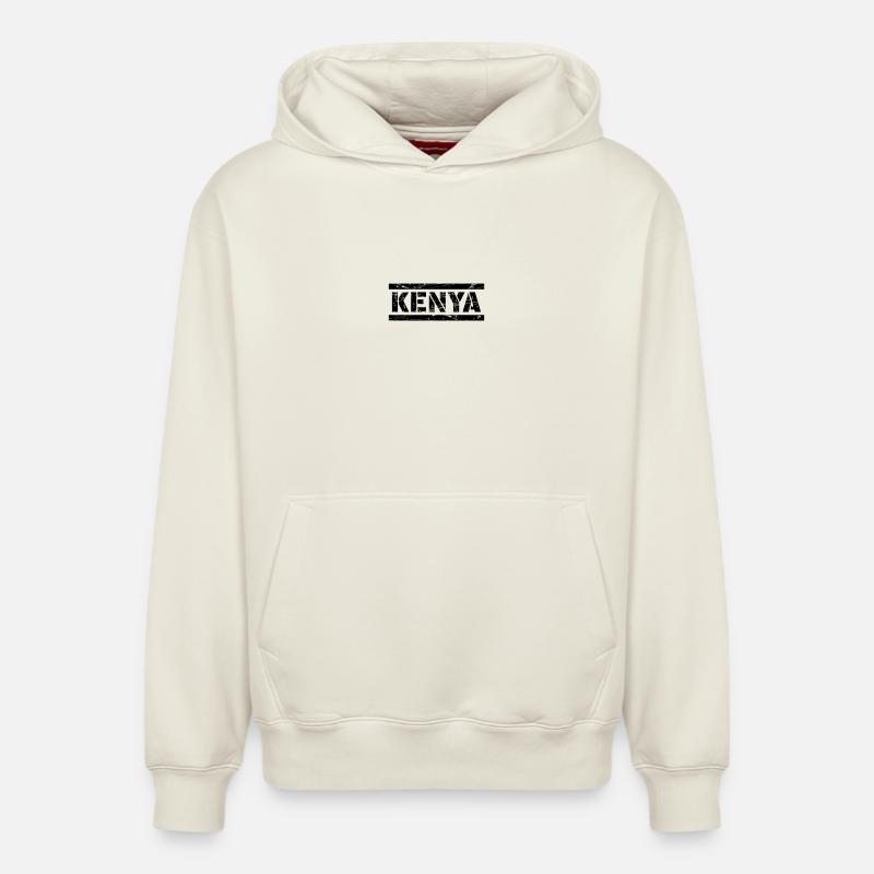 Kenya - Sweat à capuche unisexe décontracté en coton biologique – de SPREAD - blanc cassé