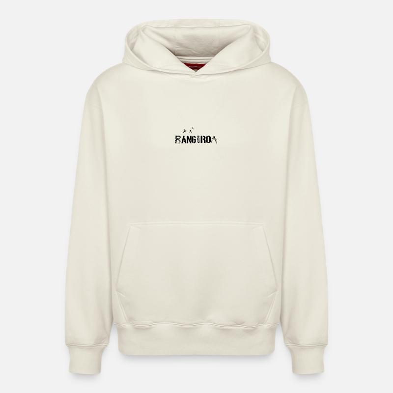 RANGIROA (Noir) - Sweat à capuche unisexe décontracté en coton biologique – de SPREAD - blanc cassé