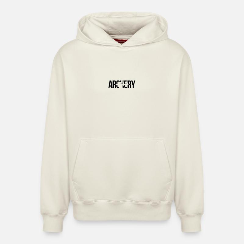 archery Bogenschießen - Relaxed Unisex Organic Hoodie – von SPREAD - Naturweiß