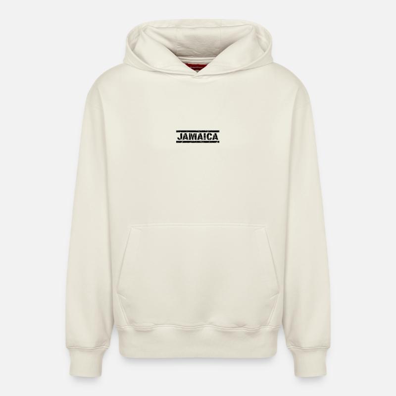 Jamaïque - Sweat à capuche unisexe décontracté en coton biologique – de SPREAD - blanc cassé
