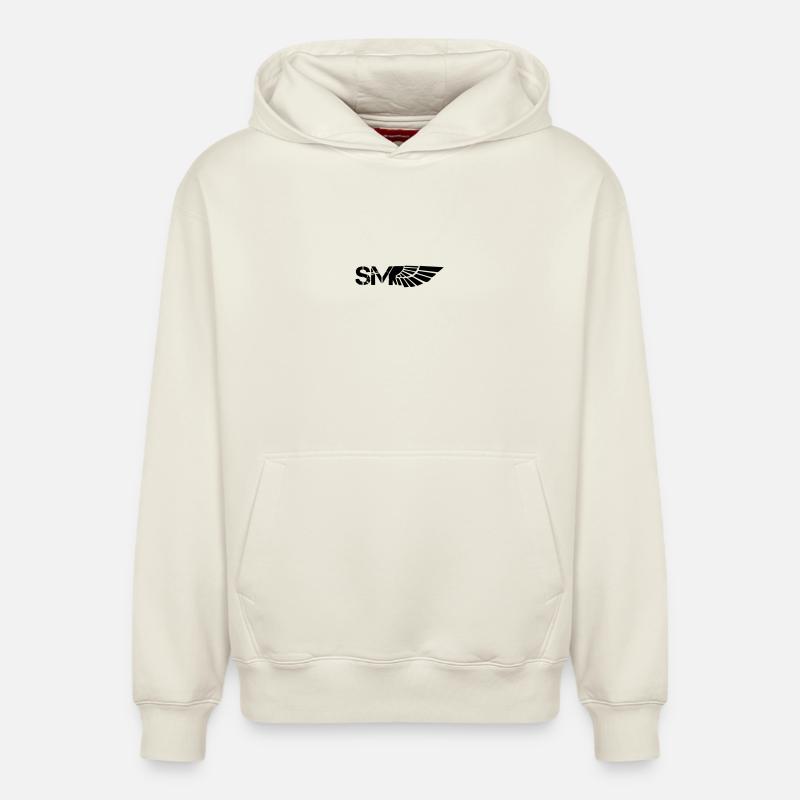 Supermoto - Sweat à capuche unisexe décontracté en coton biologique – de SPREAD - blanc cassé