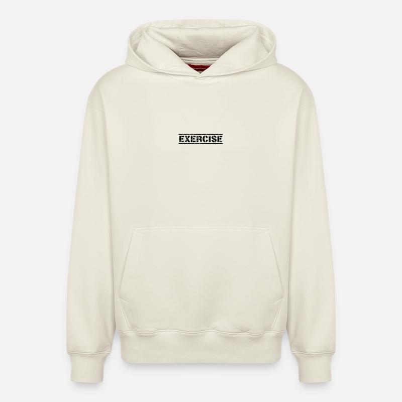 Exercise - Relaxed Unisex Organic Hoodie – von SPREAD - Naturweiß