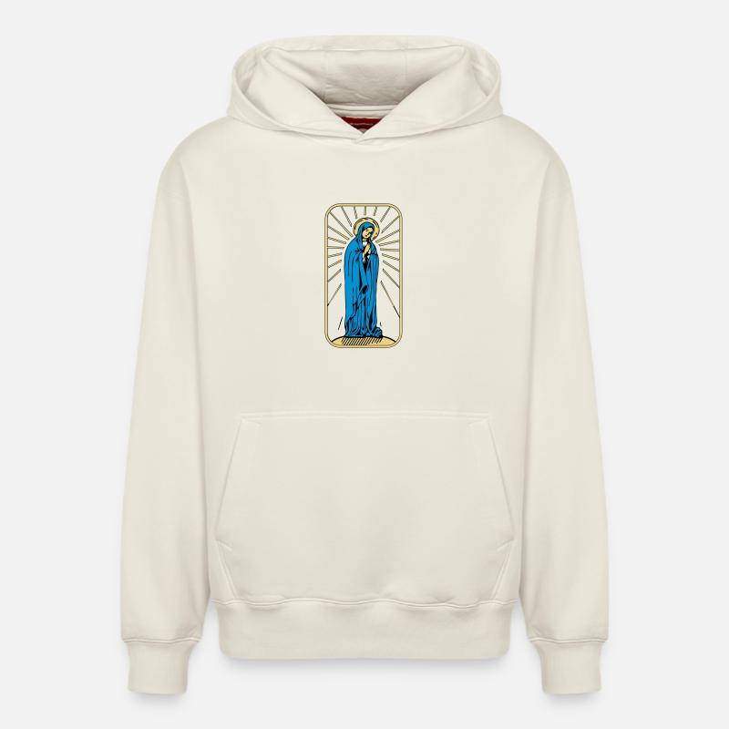 Sainte Marie sans arrière-plan - Sweat à capuche unisexe décontracté en coton biologique – de SPREAD - blanc cassé