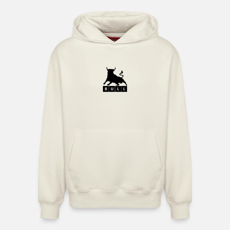 Design de silhouette noire - Sweat à capuche unisexe décontracté en coton biologique – de SPREAD - blanc cassé