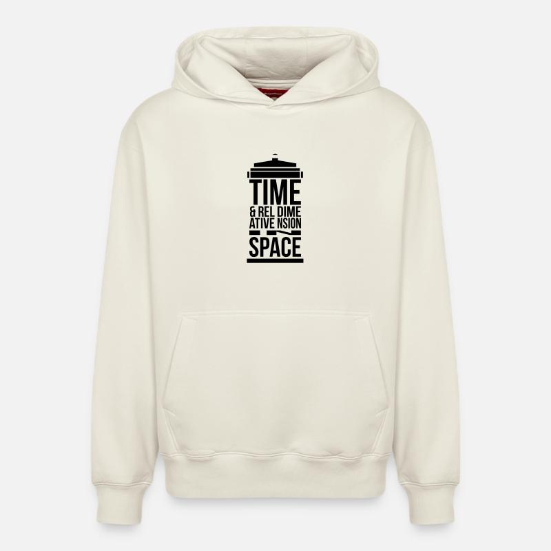 TARDIS - Sweat à capuche unisexe décontracté en coton biologique – de SPREAD - blanc cassé
