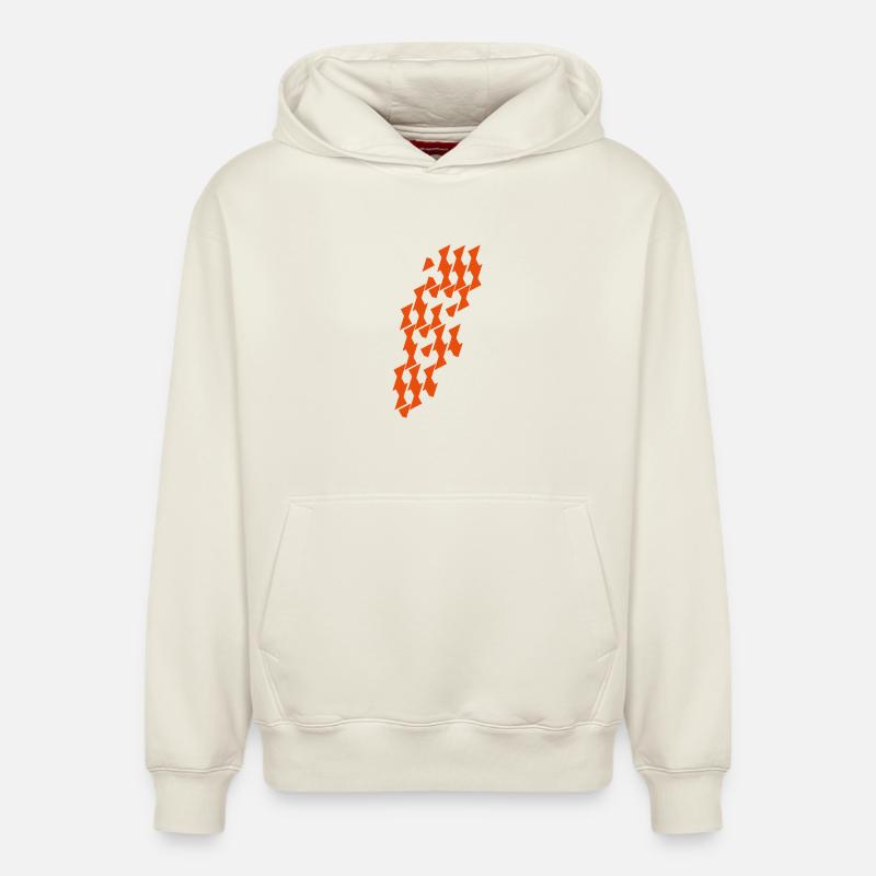 Modul_Muster en combinatoire - Sweat à capuche unisexe décontracté en coton biologique – de SPREAD - blanc cassé