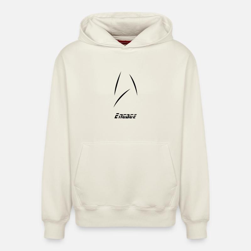 étoile engagement minimal - Sweat à capuche unisexe décontracté en coton biologique – de SPREAD - blanc cassé