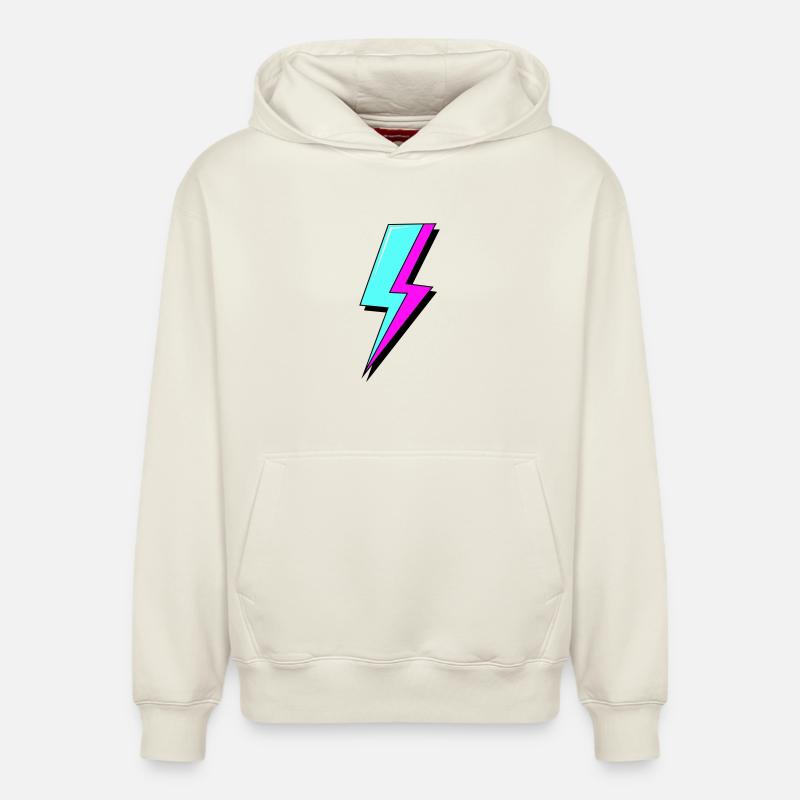 Psychedelische Neon-Beleuchtung - Relaxed Unisex Organic Hoodie – von SPREAD - Naturweiß