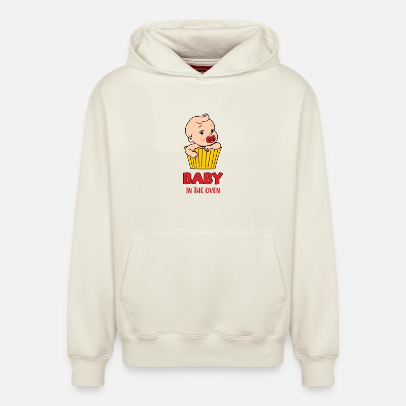 Bébé au four - Sweat à capuche unisexe décontracté en coton biologique – de SPREAD - blanc cassé