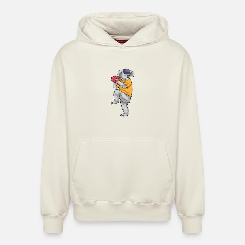 Koala Baseball Gant de Baseball - Sweat à capuche unisexe décontracté en coton biologique – de SPREAD - blanc cassé