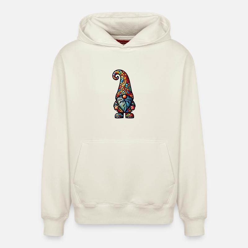 Gnome - Sweat à capuche unisexe décontracté en coton biologique – de SPREAD - blanc cassé