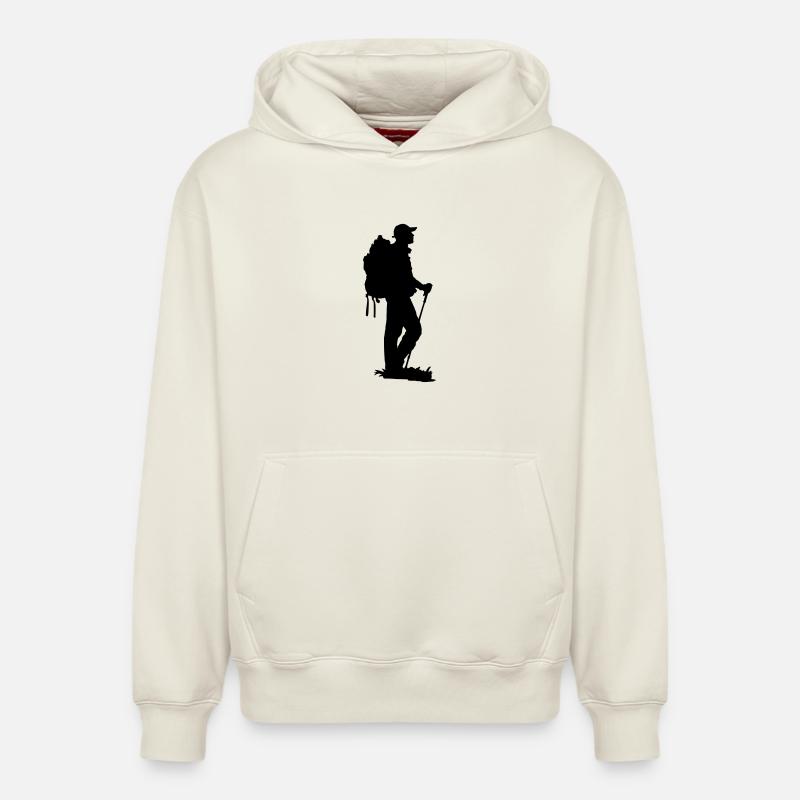 Hiking - Sweat à capuche unisexe décontracté en coton biologique – de SPREAD - blanc cassé