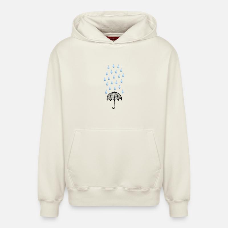 Parapluie - Sweat à capuche unisexe décontracté en coton biologique – de SPREAD - blanc cassé