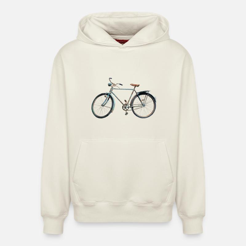 Bicycle - Sweat à capuche unisexe décontracté en coton biologique – de SPREAD - blanc cassé