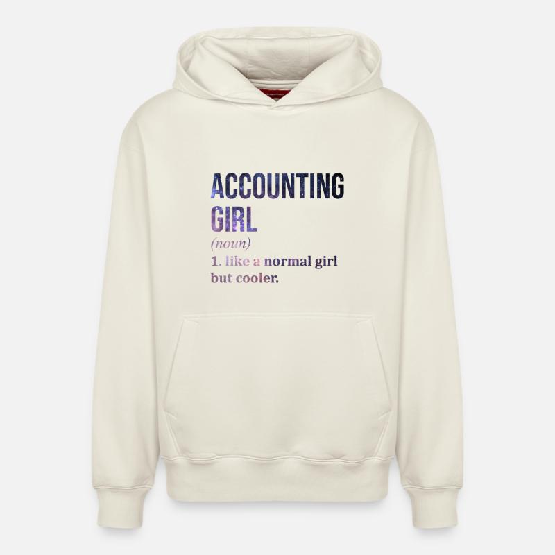 comptabilité - Sweat à capuche unisexe décontracté en coton biologique – de SPREAD - blanc cassé
