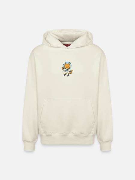 Astrocat - Relaxed Unisex Organic Hoodie – by SPREAD - off white