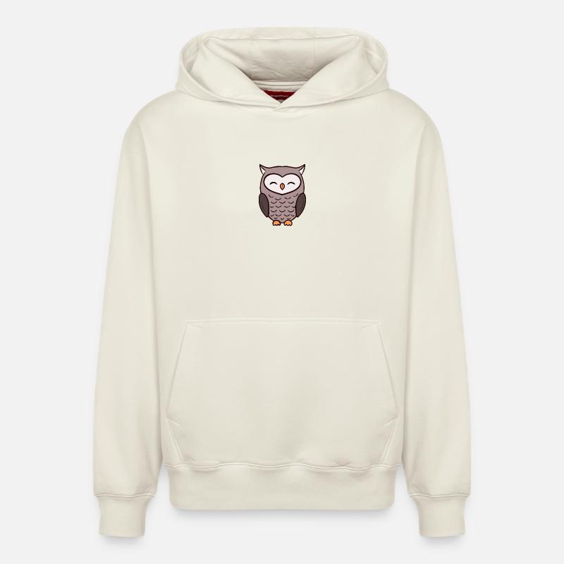 Eule Eulen - Relaxed Unisex Organic Hoodie – von SPREAD - Naturweiß