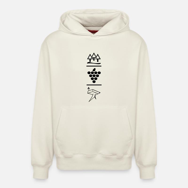 Pfalzlust 2017 - Sweat à capuche unisexe décontracté en coton biologique – de SPREAD - blanc cassé
