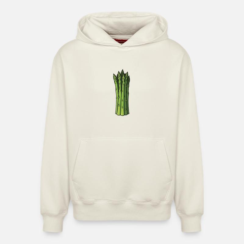 Asperges - Sweat à capuche unisexe décontracté en coton biologique – de SPREAD - blanc cassé