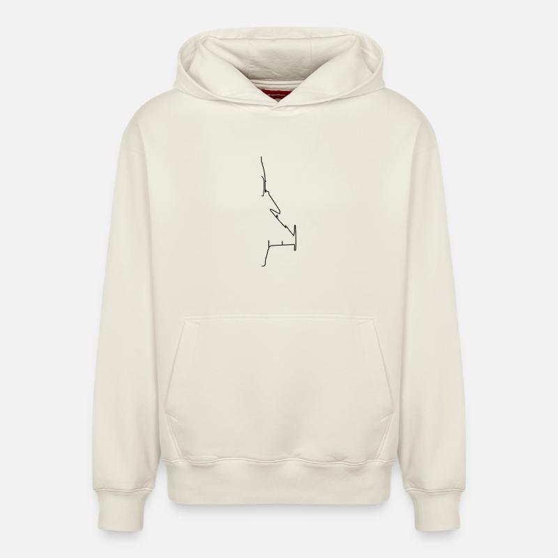 Avion - Sweat à capuche unisexe décontracté en coton biologique – de SPREAD - blanc cassé