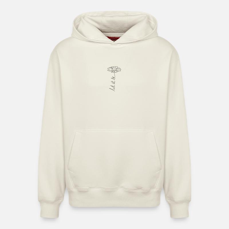 que ce soit. - Sweat à capuche unisexe décontracté en coton biologique – de SPREAD - blanc cassé