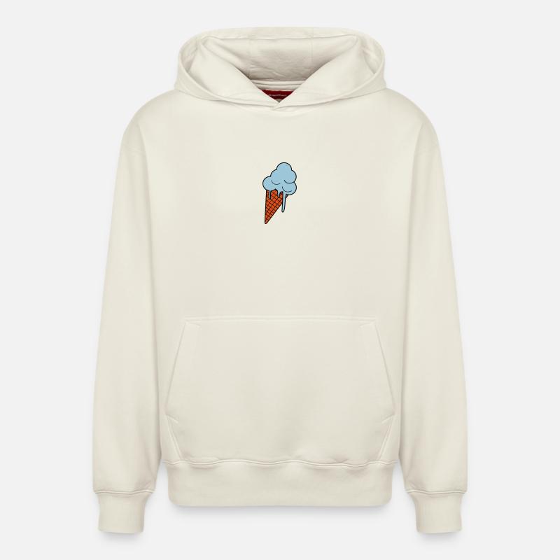 Fonte des glaces - Sweat à capuche unisexe décontracté en coton biologique – de SPREAD - blanc cassé