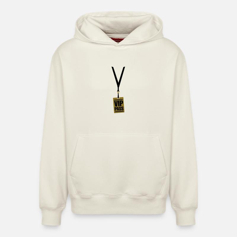 VIP Pass - Sweat à capuche unisexe décontracté en coton biologique – de SPREAD - blanc cassé
