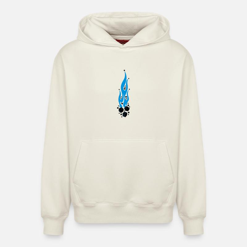 flammen - Relaxed Unisex Organic Hoodie – von SPREAD - Naturweiß