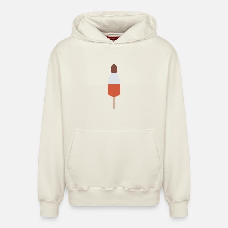 missiles Glace - Sweat à capuche unisexe décontracté en coton biologique – de SPREAD - blanc cassé