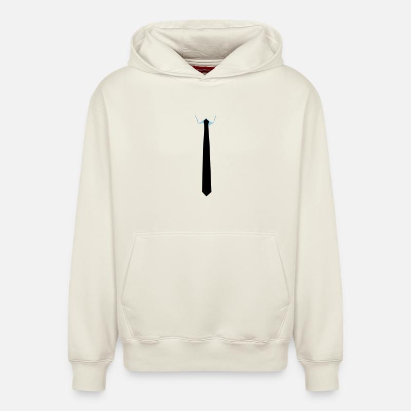 Stropdas - cravate - Sweat à capuche unisexe décontracté en coton biologique – de SPREAD - blanc cassé