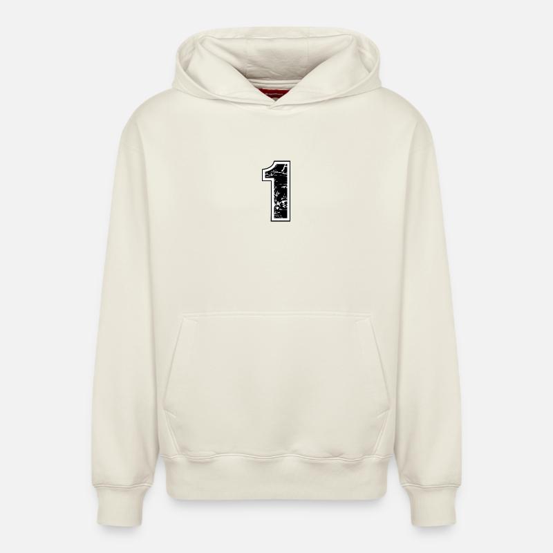 1 - Sweat à capuche unisexe décontracté en coton biologique – de SPREAD - blanc cassé