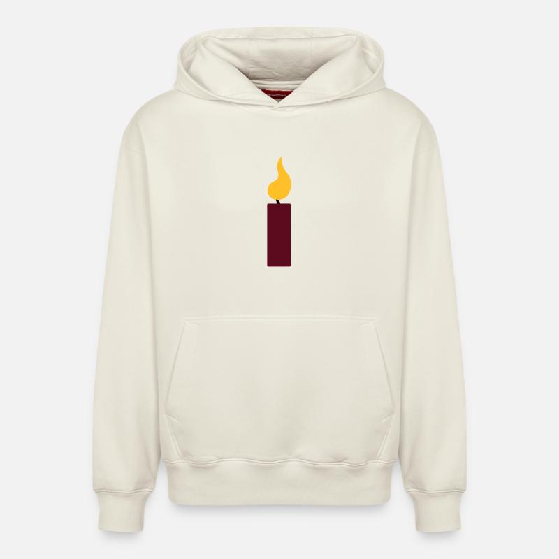 1er anniversaire - bougie - Sweat à capuche unisexe décontracté en coton biologique – de SPREAD - blanc cassé