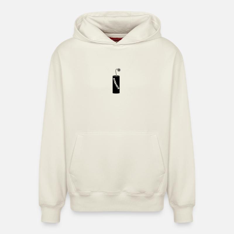 Tige de dynamite brûlante - Sweat à capuche unisexe décontracté en coton biologique – de SPREAD - blanc cassé