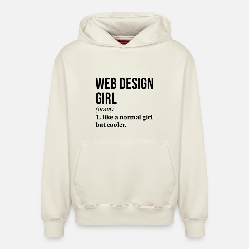 Conception de sites Web - Sweat à capuche unisexe décontracté en coton biologique – de SPREAD - blanc cassé