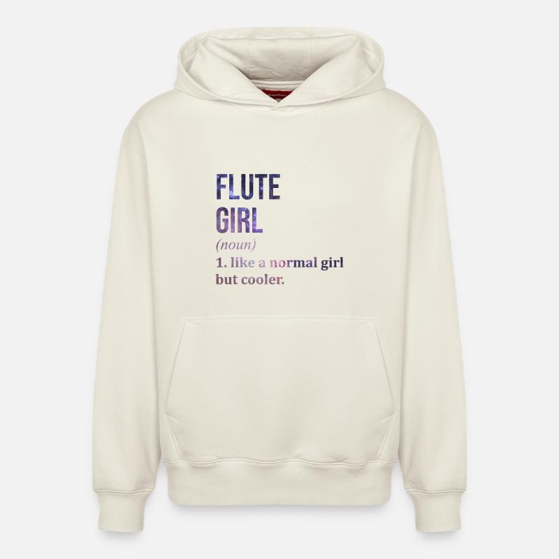 flûte - Sweat à capuche unisexe décontracté en coton biologique – de SPREAD - blanc cassé
