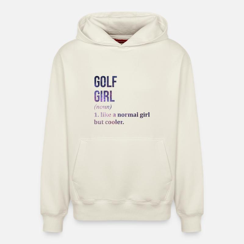 Golf - Sweat à capuche unisexe décontracté en coton biologique – de SPREAD - blanc cassé