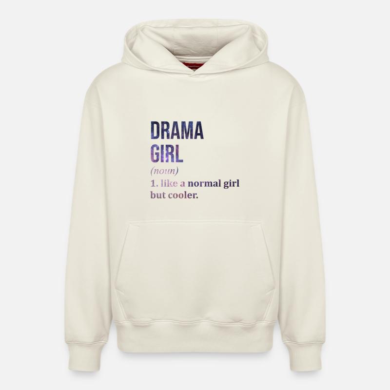 drame - Sweat à capuche unisexe décontracté en coton biologique – de SPREAD - blanc cassé