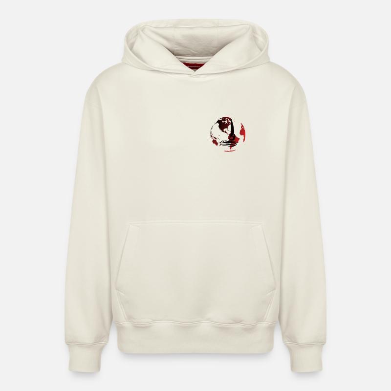 Globe Windsurf - Sweat à capuche unisexe décontracté en coton biologique – de SPREAD - blanc cassé