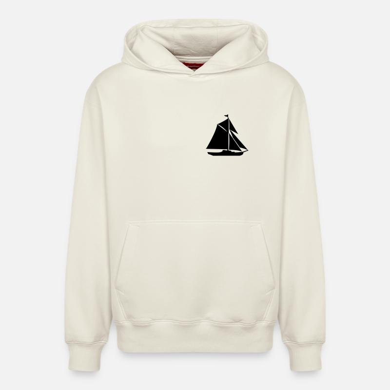 Cutter classique - Sweat à capuche unisexe décontracté en coton biologique – de SPREAD - blanc cassé