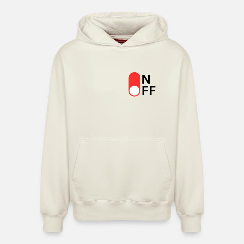 ON/OFF mode - Relaxed Unisex Organic Hoodie – by SPREAD - off white