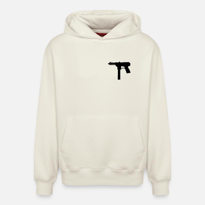 Die TEC-9 - Relaxed Unisex Organic Hoodie – von SPREAD - Naturweiß