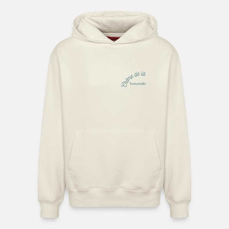 Crème de la Tontunmäki - Sweat à capuche unisexe décontracté en coton biologique – de SPREAD - blanc cassé