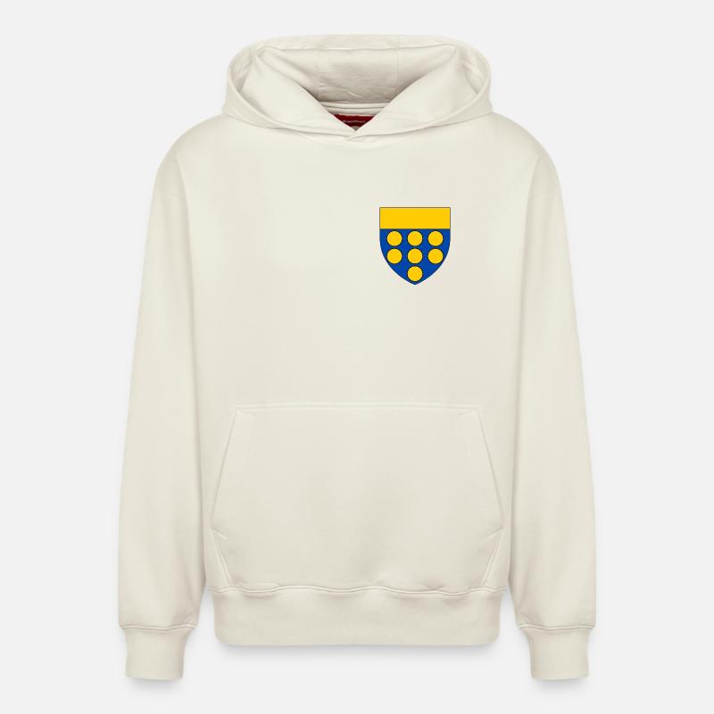 Blason de la Brie - Sweat à capuche unisexe décontracté en coton biologique – de SPREAD - blanc cassé