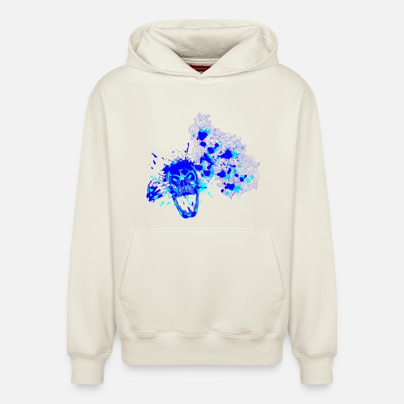 headshot - Sweat à capuche unisexe décontracté en coton biologique – de SPREAD - blanc cassé